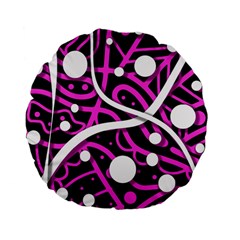 Purple Harmony Standard 15  Premium Flano Round Cushions by Valentinaart