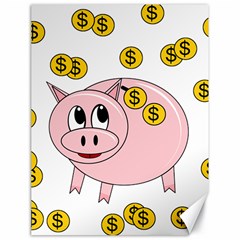 Piggy Bank  Canvas 18  X 24   by Valentinaart