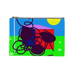 Sunny Day Cosmetic Bag (large)  by Valentinaart