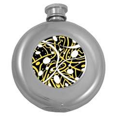 Yellow Movement Round Hip Flask (5 Oz) by Valentinaart