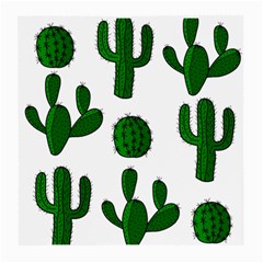 Cactuses Pattern Medium Glasses Cloth (2-side) by Valentinaart