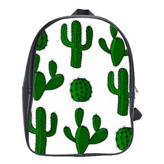 Cactuses Pattern School Bags(large)  by Valentinaart