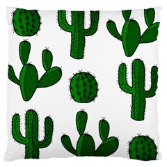 Cactuses Pattern Large Cushion Case (one Side) by Valentinaart