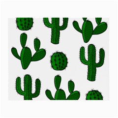 Cactuses Pattern Small Glasses Cloth by Valentinaart