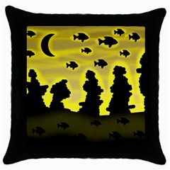 Khazar s dream  Throw Pillow Case (Black)