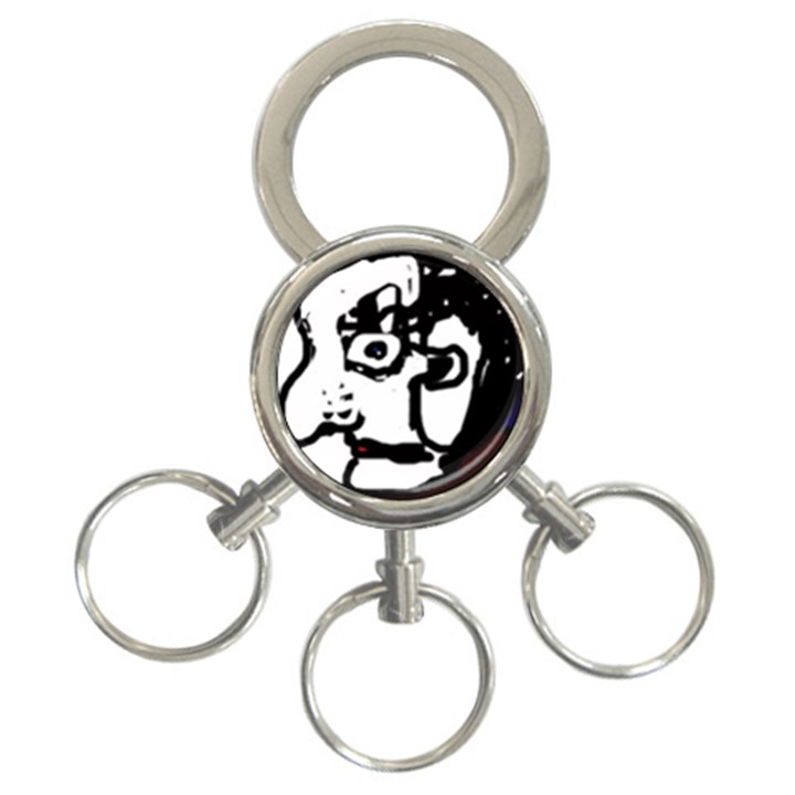 Old man 3-Ring Key Chains