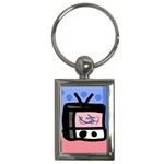 Old television Key Chains (Rectangle)  Front