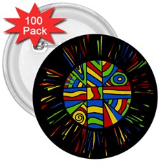 Colorful Bang 3  Buttons (100 Pack)  by Valentinaart