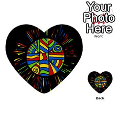 Colorful Bang Multi-purpose Cards (heart)  by Valentinaart