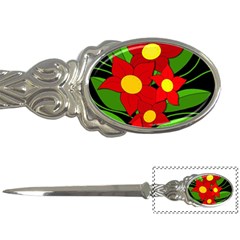 Red Flowers Letter Openers by Valentinaart