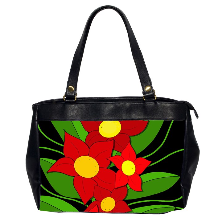 Red flowers Office Handbags (2 Sides) 