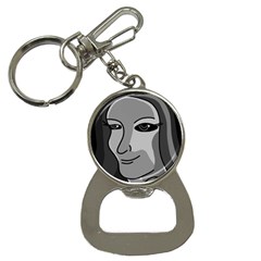 Lady - Gray Bottle Opener Key Chains by Valentinaart