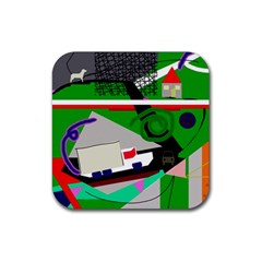 Trip Rubber Coaster (square)  by Valentinaart