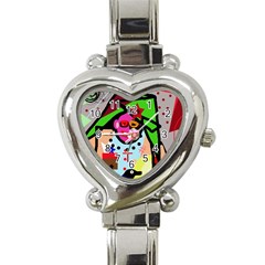 Quarreling Heart Italian Charm Watch by Valentinaart