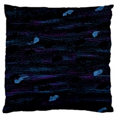 Blue Moonlight Large Flano Cushion Case (one Side) by Valentinaart