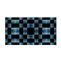 Black And Blue Checkboard Print Satin Wrap by dflcprintsclothing