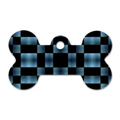 Checkboard Pattern Print Dog Tag Bone (one Side)