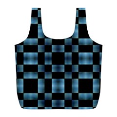 Checkboard Pattern Print Full Print Recycle Bags (l)  by dflcprints