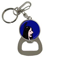 Girl And Bird Bottle Opener Key Chains by Valentinaart