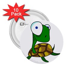 Turtle 2 25  Buttons (10 Pack)  by Valentinaart