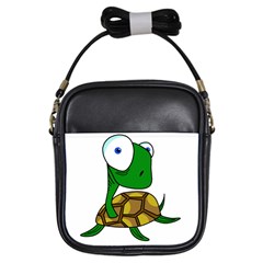 Turtle Girls Sling Bags by Valentinaart