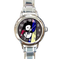 Monster Round Italian Charm Watch by Valentinaart