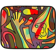 Colorful Dream Double Sided Fleece Blanket (mini)  by Valentinaart