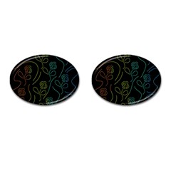 Floral Pattern Cufflinks (oval)