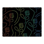 Floral pattern Double Sided Flano Blanket (Mini)  35 x27  Blanket Back