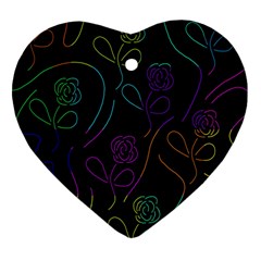 Flowers - Pattern Ornament (heart)  by Valentinaart