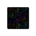 Flowers - pattern Square Magnet Front