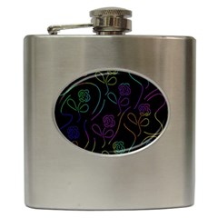 Flowers - Pattern Hip Flask (6 Oz)