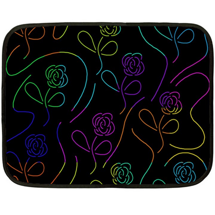 Flowers - pattern Double Sided Fleece Blanket (Mini) 