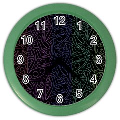 Colorful Elegant Pattern Color Wall Clocks by Valentinaart