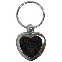 Colorful Pattern Key Chains (heart)  by Valentinaart