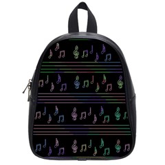 Music Pattern School Bags (small)  by Valentinaart