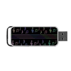 Music Pattern Portable Usb Flash (two Sides) by Valentinaart
