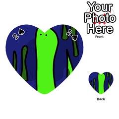 Green Snakes Playing Cards 54 (heart) 