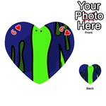 Green snakes Playing Cards 54 (Heart)  Front - Heart6