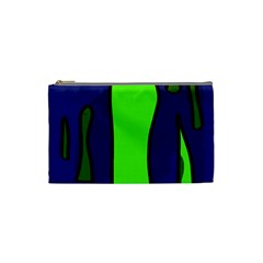 Green Snakes Cosmetic Bag (small)  by Valentinaart