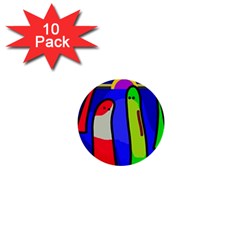 Colorful snakes 1  Mini Buttons (10 pack) 