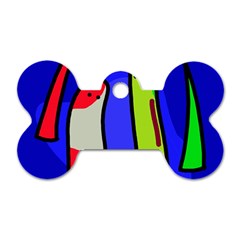 Colorful snakes Dog Tag Bone (Two Sides)