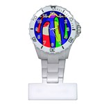 Colorful snakes Plastic Nurses Watch Front