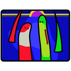 Colorful snakes Double Sided Fleece Blanket (Large) 