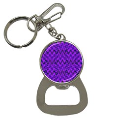 Purple Wavey Squiggles Bottle Opener Key Chains by BrightVibesDesign