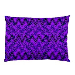 Purple Wavey Squiggles Pillow Case (two Sides) by BrightVibesDesign