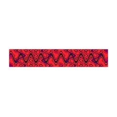 Red Wavey Squiggles Flano Scarf (mini) by BrightVibesDesign