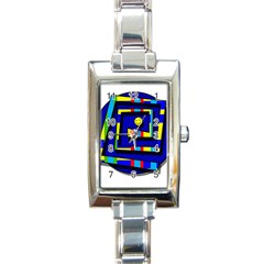 Maze Rectangle Italian Charm Watch by Valentinaart