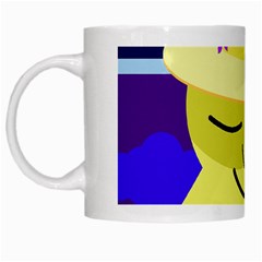 Mr  Sun White Mugs by Valentinaart