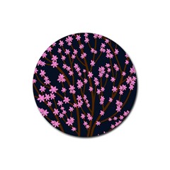 Japanese Tree  Rubber Coaster (round)  by Valentinaart